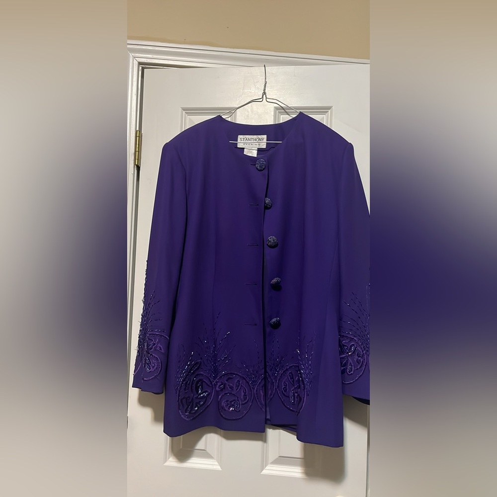 2 piece purple church suit jacket